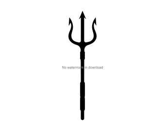 Trident Cutting Clipart Trident Svg Trident Dxf File - Etsy