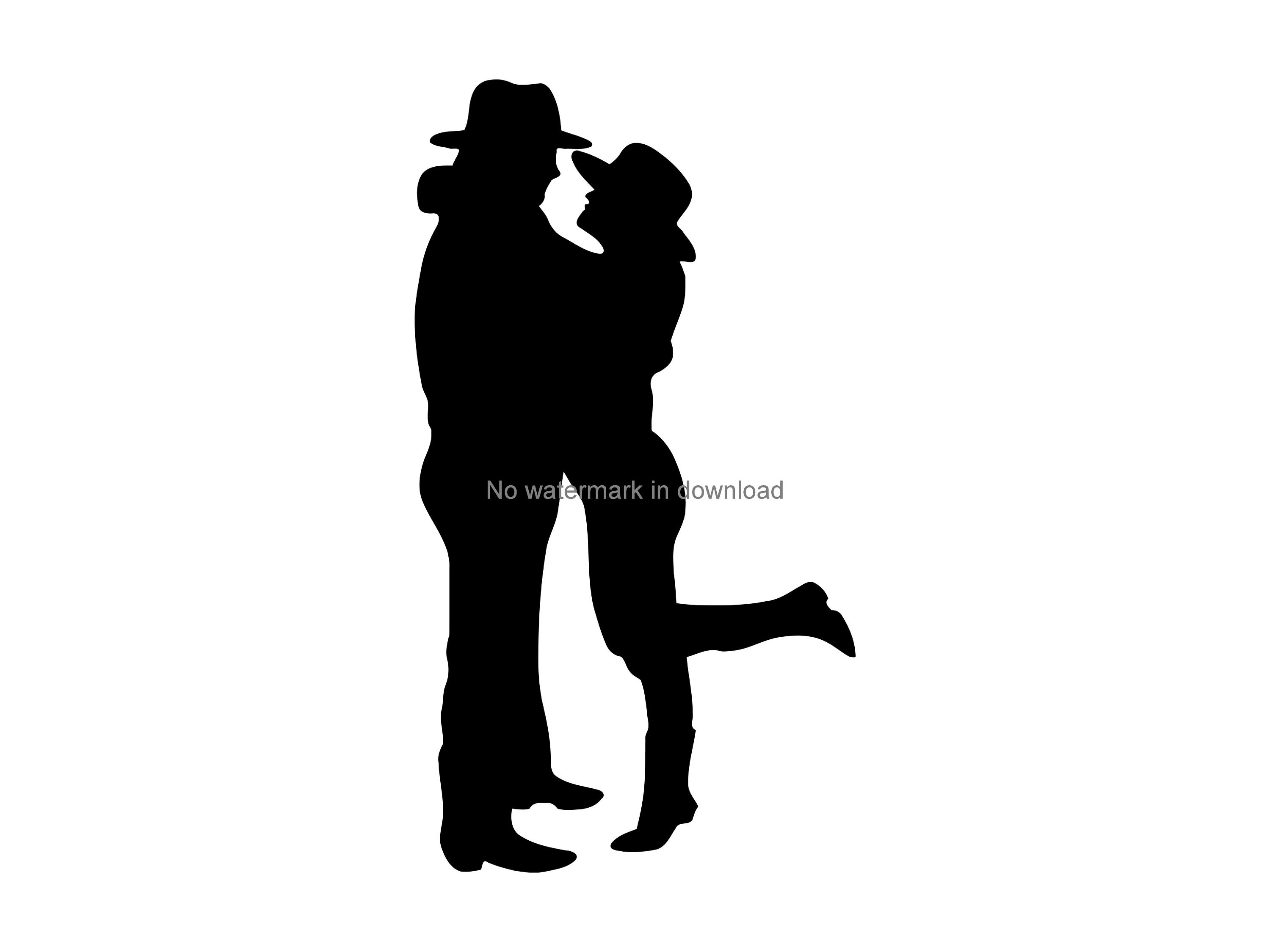 Download Western Couple Svg Cowgirl Cowboy Svg Clipart Image Etsy