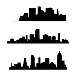 City Scape Svg City Svg Silhouette City Buildings Svg Cutting File City Scene Art File Png Clipart Svg Dxf Cut File Tshirt Vector