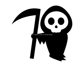Grim Reaper SVG Cut File: T-Shirt Design (Digital Download)