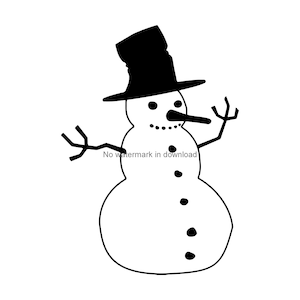 Snowman SVG: Christmas Winter Cut File (Digital Download)