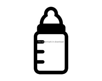 Baby Bottle Image Svg, Baby Bottle Cutting File, Baby Bottle Silhouette Svg, Baby Bottle Svg Clipart