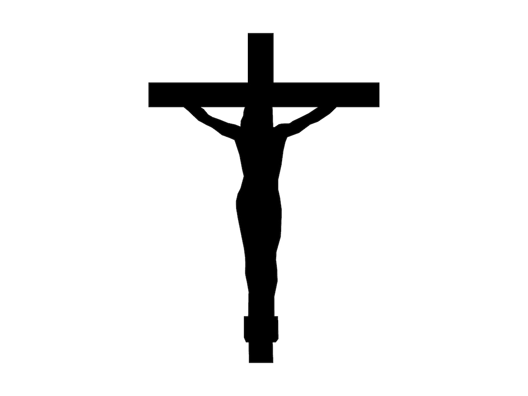 Jesus Silhouette Jesus on the Cross Christian Cutting File Religious ...