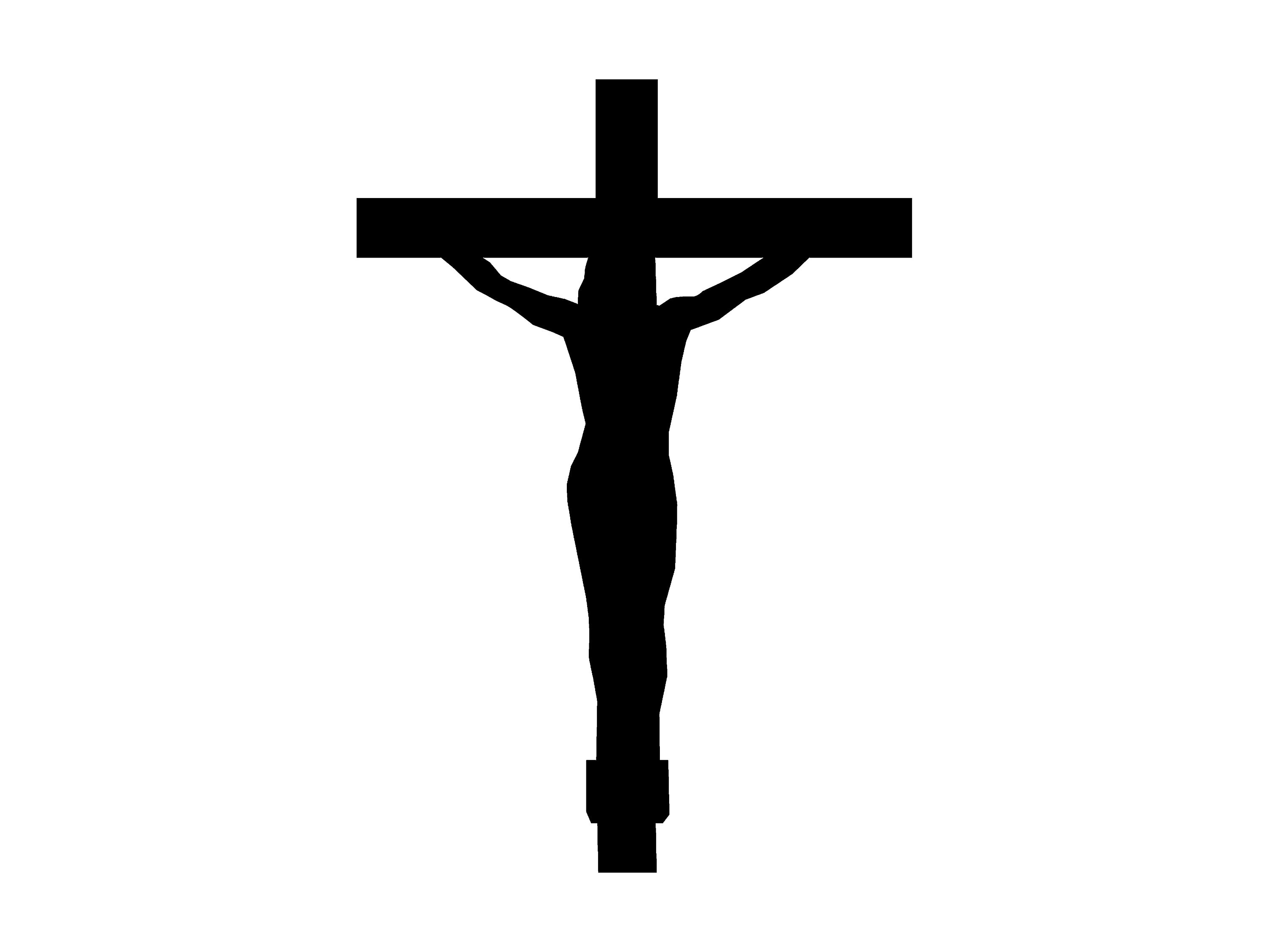 jesus on cross silhouette