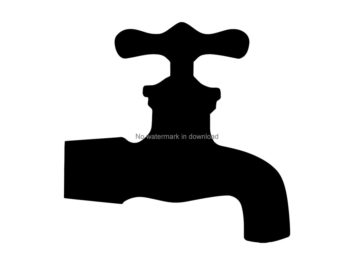 Faucet Cutting Clipart Water Svg Cut File Faucet Png Faucet Etsy