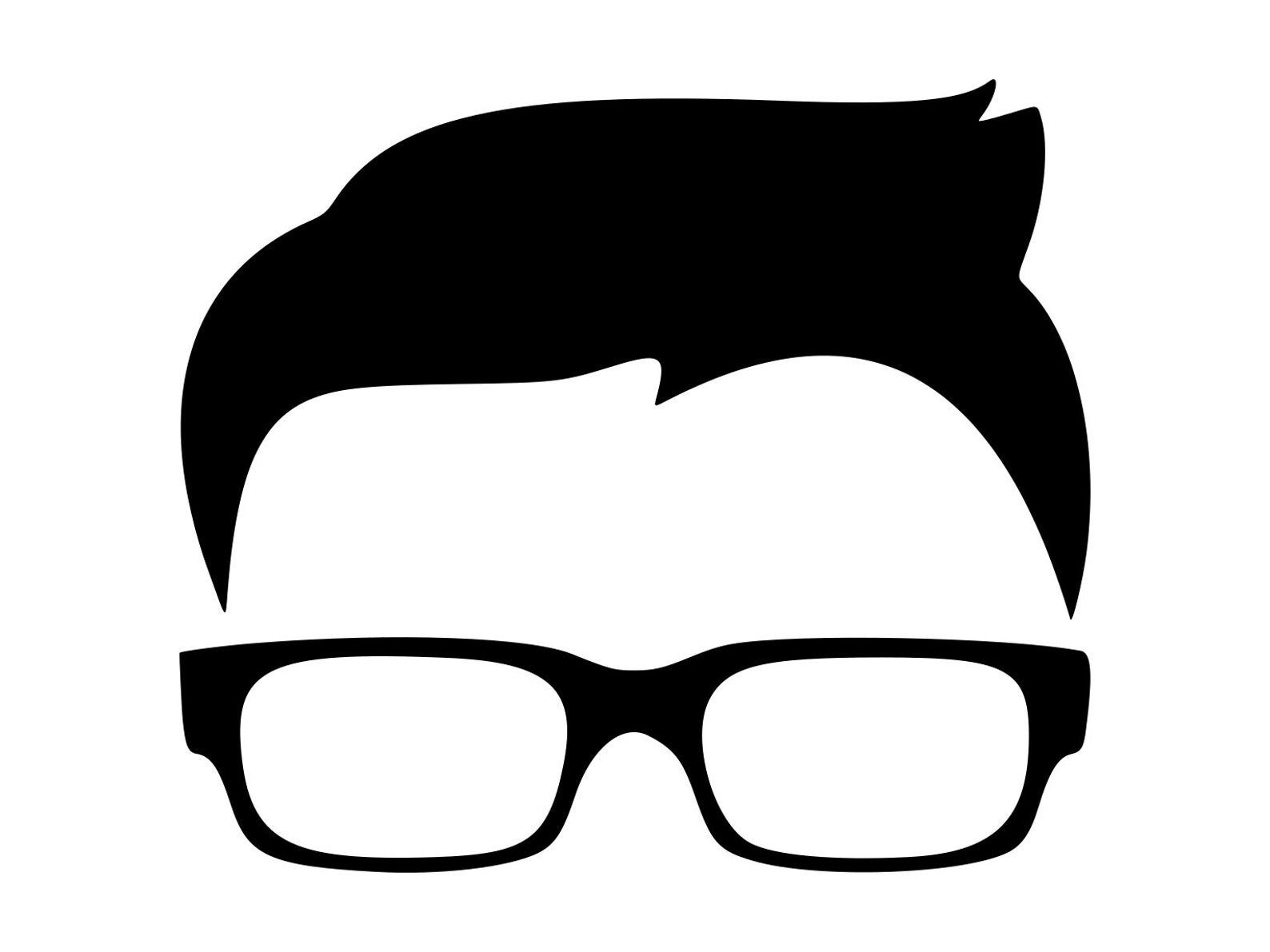 Hair Svg Glasses Svg Boys Face Svg Silhouette Cutting File - Etsy