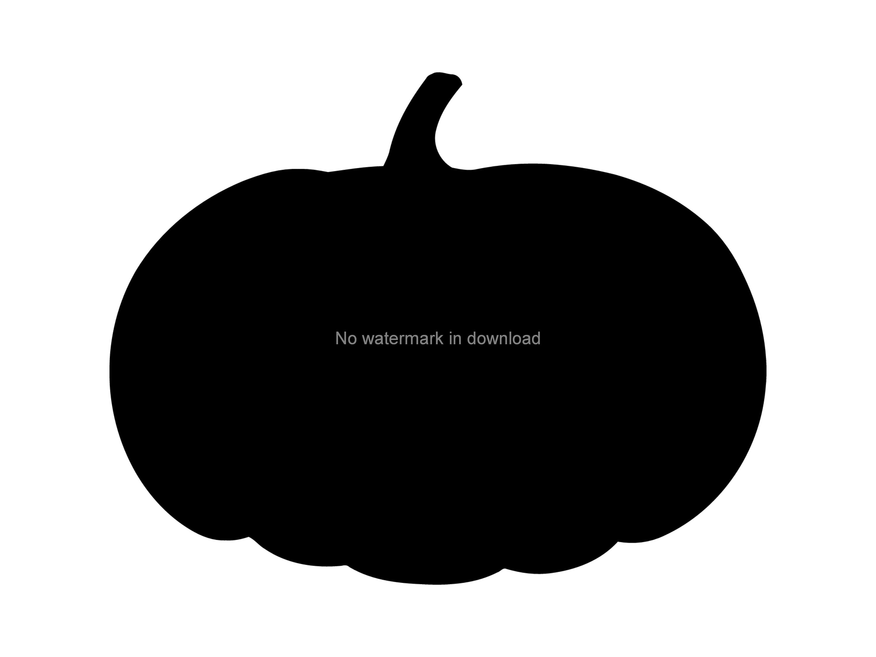 Black And White Plain Pumpkin Clipart