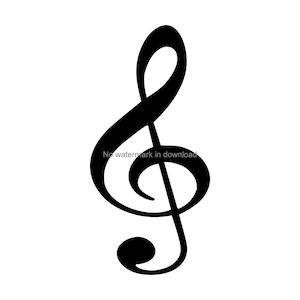 Music Note SVG: Silhouette Cut Files, Clipart (Digital Download)