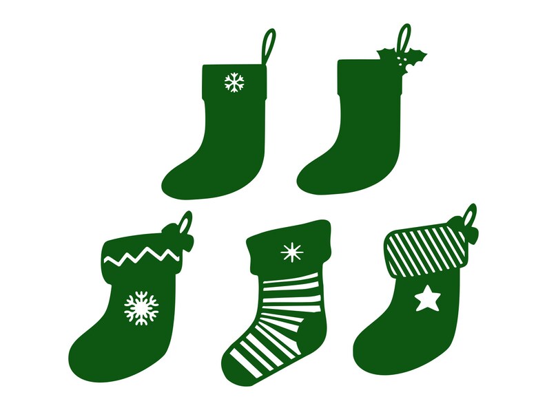 Christmas Stocking Svg Stocking Svg Christmas Vector - Etsy