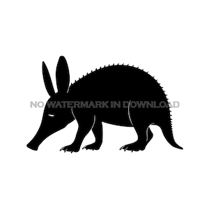 Erdferkel Clipart Sammlung: Minimalistische Tier Illustrationen (Digitaler Download)