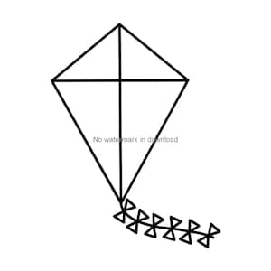 Kite SVG Cut File: Clipart Image (Digital Download)