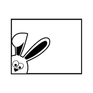 Bunny Svg Easter Svg Peeking Bunny Rabbit Svg Easter Cartoon Svg Blank Dxf Png Clipart File Tshirt Vinyl Template Clip Art Vector Print File