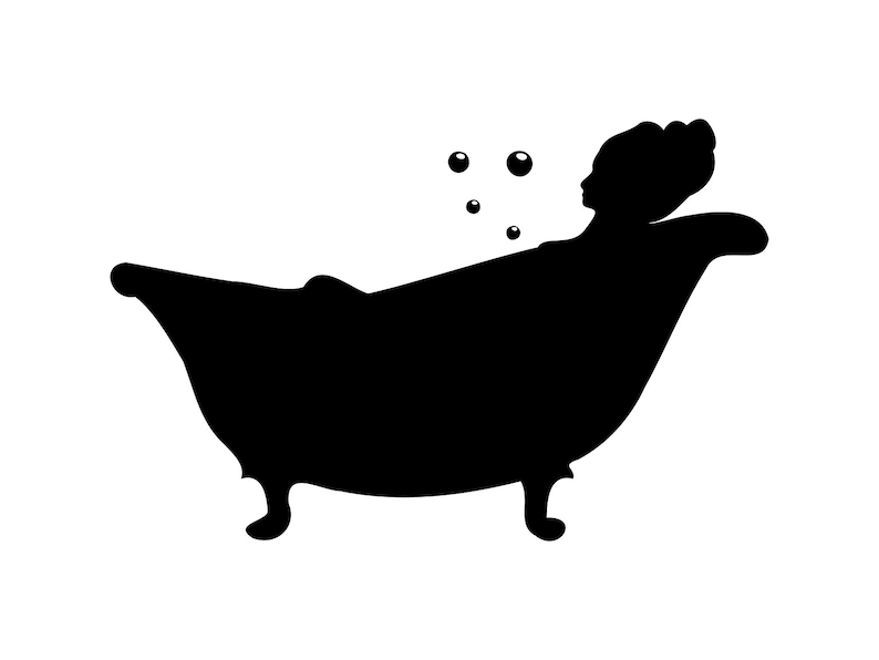 Download Bath Svg Bubble Bath svg Silhouette Bath Tub Cutting File | Etsy