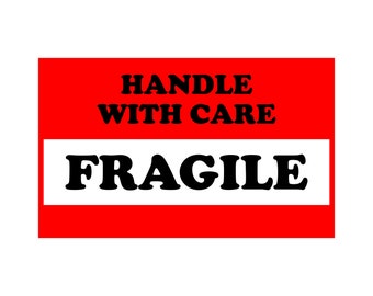 Cartello fragile SVG: etichetta stampabile clipart (download digitale)