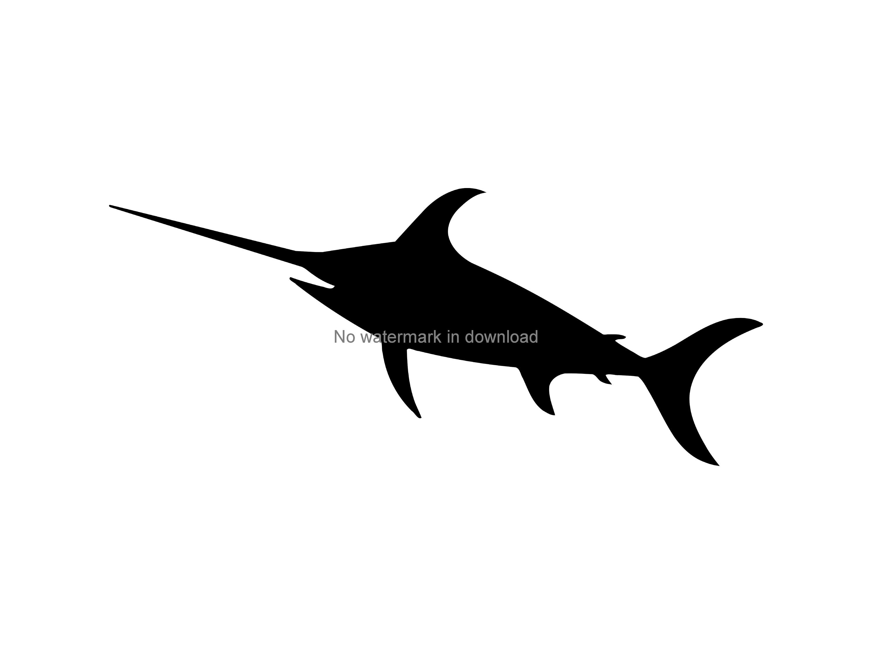 Download Swordfish Svg Clip Art Swordfish Laser Svg Swordfish Cut Etsy