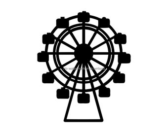 Ferris Wheel Cutting Cut Files, Ferris Wheel Cutting Image, Ferris Wheel Files For Silhouette, Ferris Wheel Svg Files