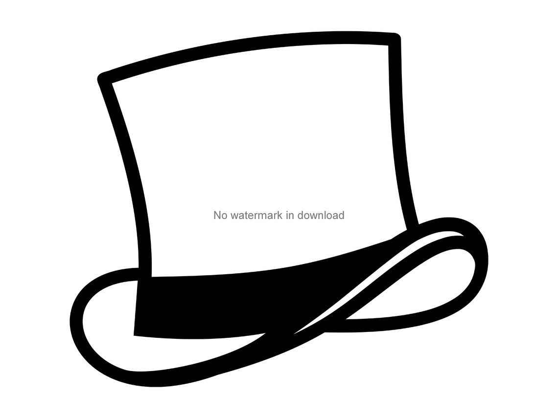 Top Hat Printable Images Top Hat Dxf Files Top Hat Printable - Etsy