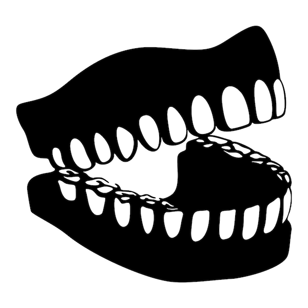 Teeth Svg Dentures False Teeth Cutting File Clipart Svg Dxf Png Sure Cuts A Lot Inkscape Photoshop Cnc Laser Cut File Tshirt Vector