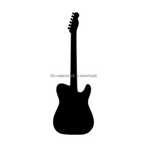 Clipart SVG per chitarra: file vettoriale tagliato (download digitale)
