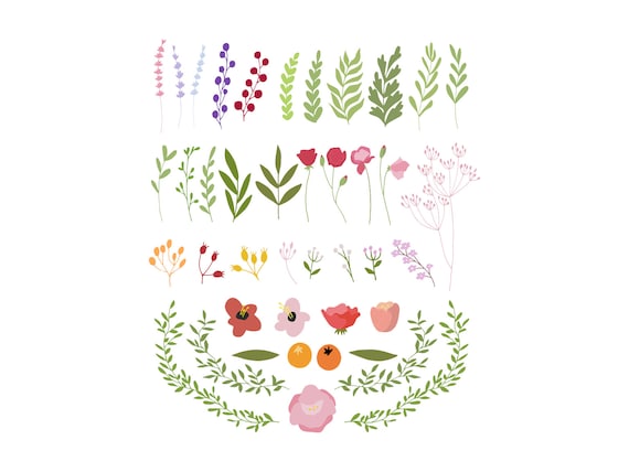 Download Flower Svg Floral Clipart Silhouette Cutting Flowers Svg Clip Etsy