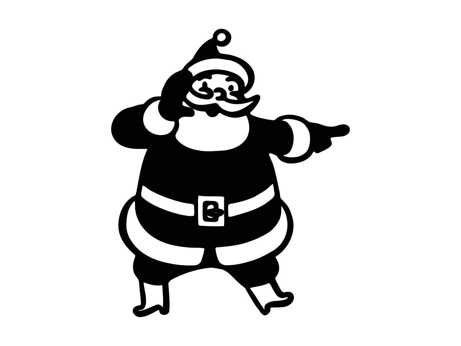 Santa Svg Santa Clause Svg Silhouette Christmas Holiday Svg | Etsy