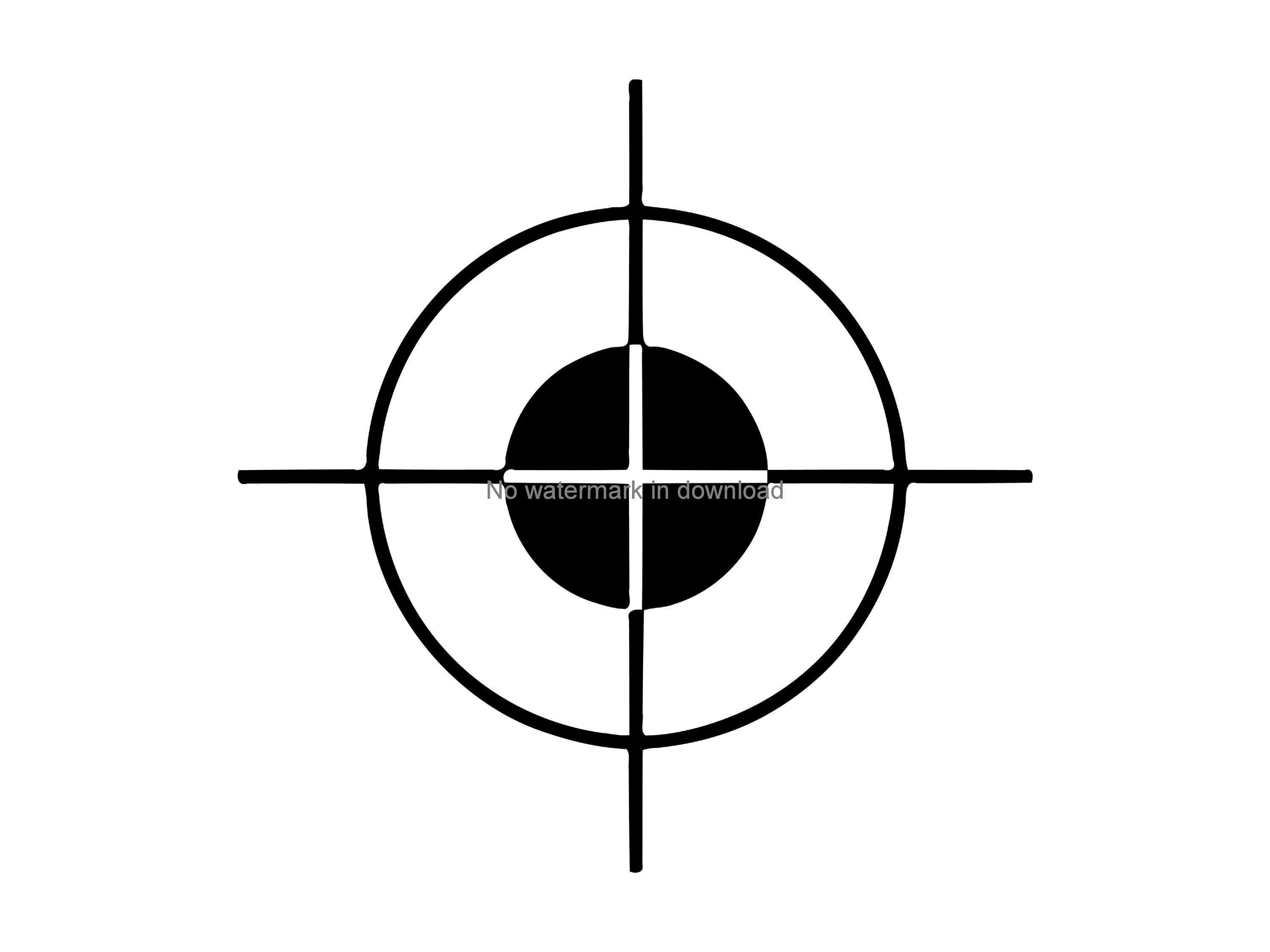 Crosshair Svg Clipart Image, Crosshair Scrapbooking Image, Crosshair Dxf Cut Files, Crosshair