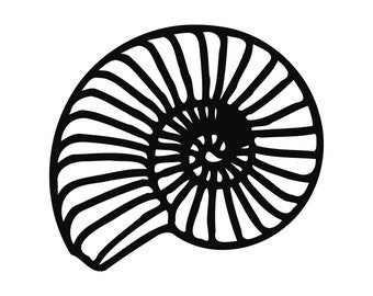 Sea Shell Fossil SVG: Clipart Cutting File (Digital Download)