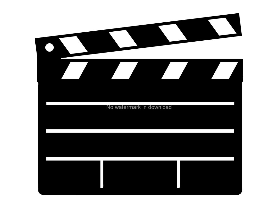 Clapperboard Svg Dxf Png Clapperboard Vinyl Cut File | Etsy