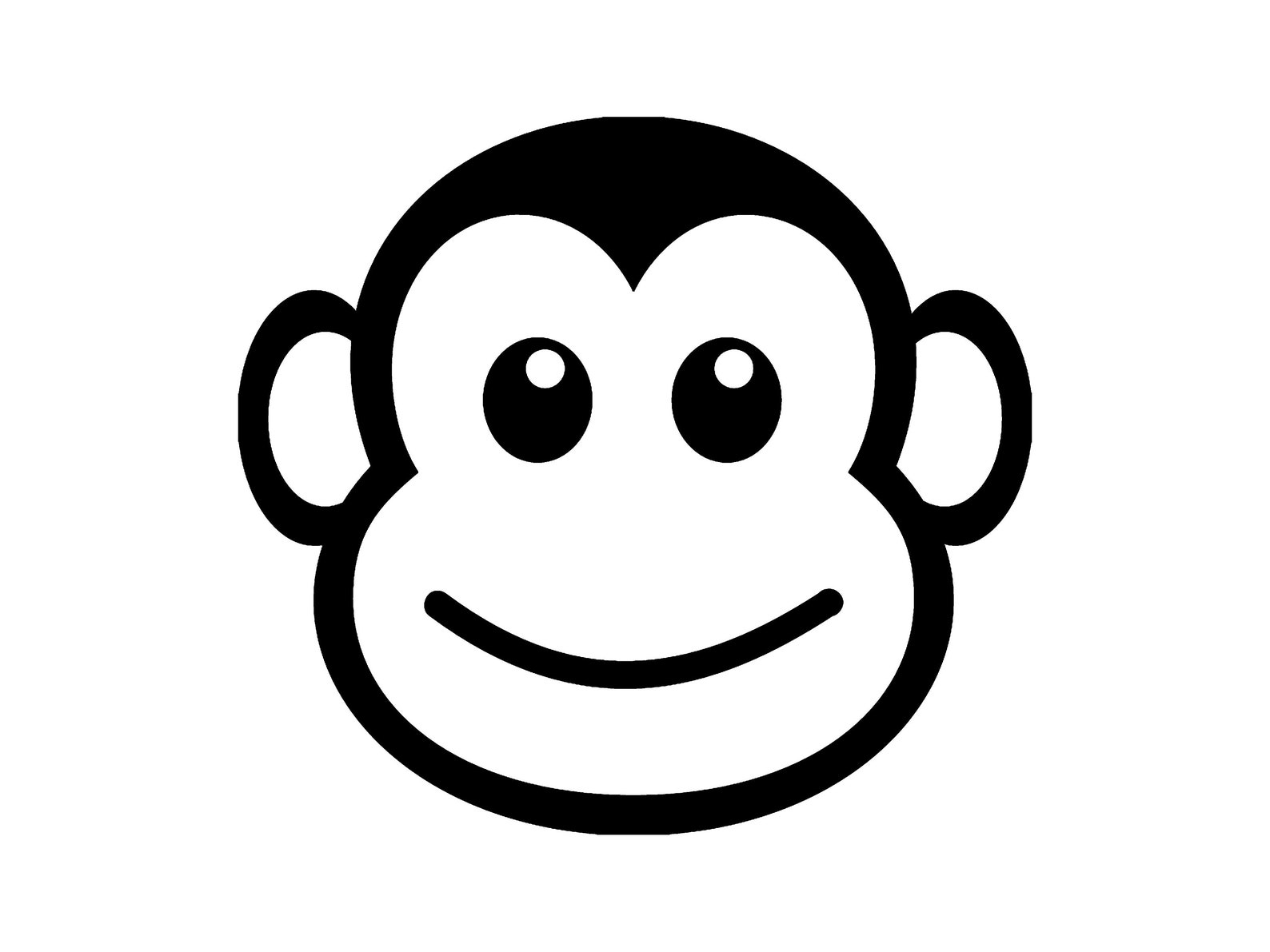 Monkey Head Silhouette Cutting File Clipart SVG DXF jpg png Etsy España