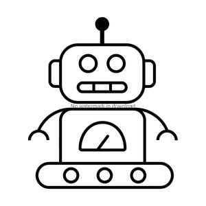 Roboter SVG-Schnittdatei: T-Shirt Design, Clipart (digitaler Download)