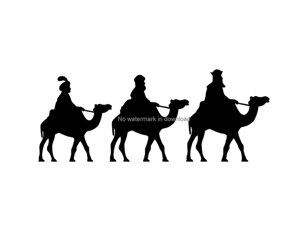 Three Wise Men Cut Files for Cutting, Three Wise Men Clipart, Three ...