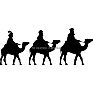 Three Wise Men Cut Files for Cutting, Three Wise Men Clipart, Three ...
