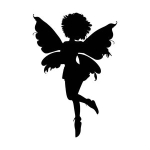 Princess Fairy Silhouette: SVG, DXF, PNG Clipart (Digital Download)