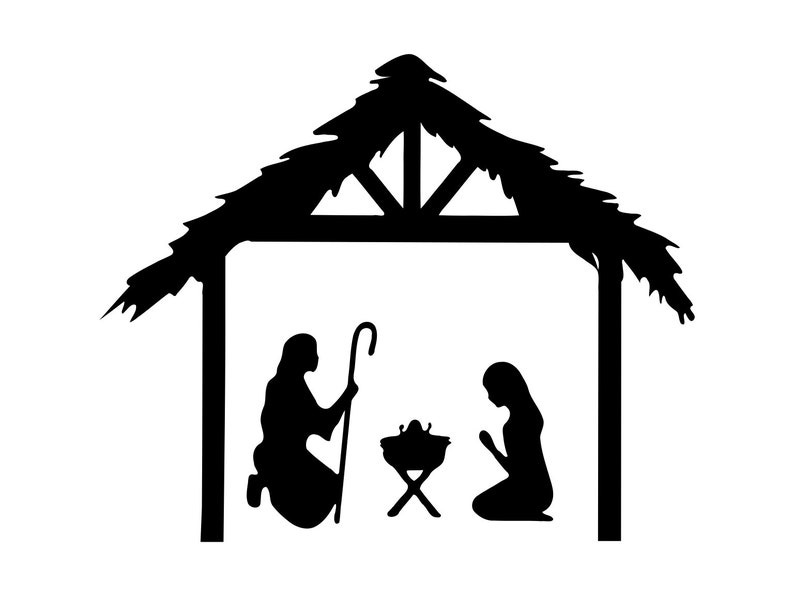 Krippe Svg Jesus Clipart Weihnachten ClipArt Krippe ...