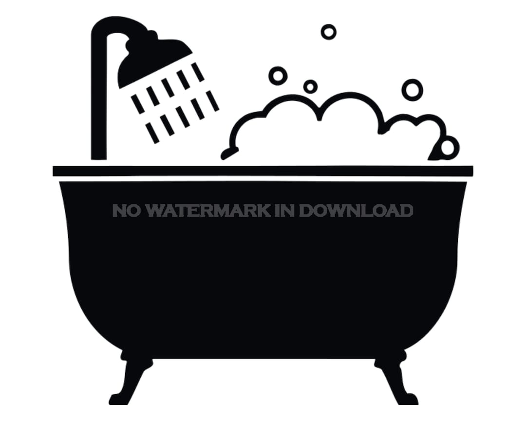 Cute Clawfoot Bathtub Clipart for Bathroom Wall Art Commercial Use Etsy