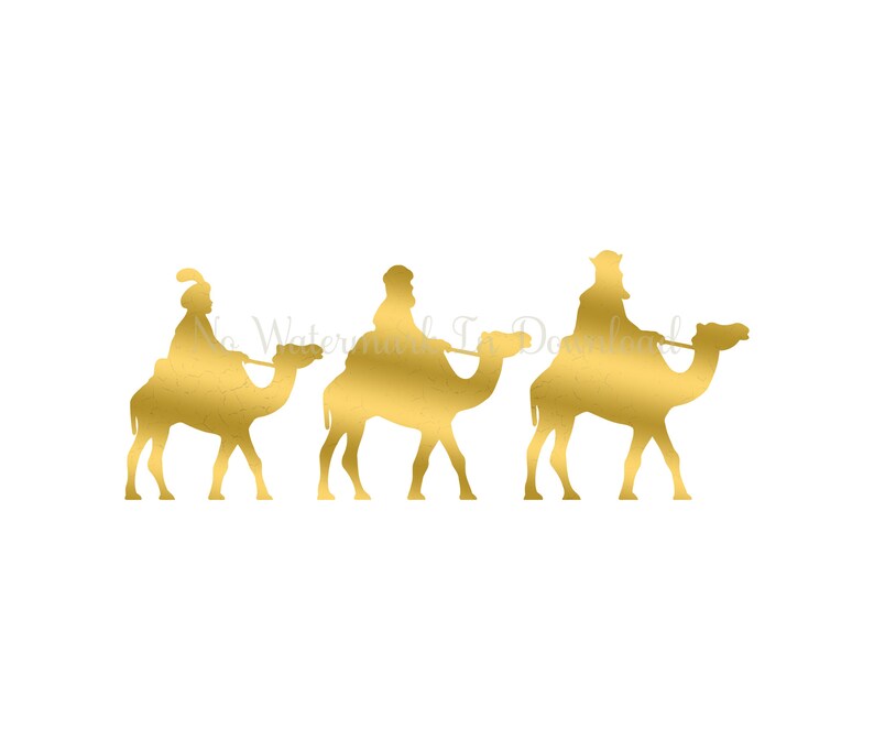 Three Wise Men Gold Psd Three Wise Men Printable Gold Foil - Etsy Canada
