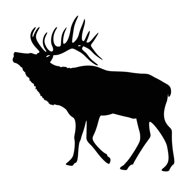Elk Svg Hunting Svg Silhouette Cutting File Elk Clipart Svg Dxf Png Art Cnc Laser Cut File Tshirt Vector Clip Art