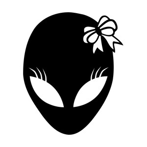 Lady Alien Svg Female Alien Clip Art Girl Alien Svg Files, Alien Clipart Alien Dxf Alien Clipart Alien Silhouette Cut File Png Eps