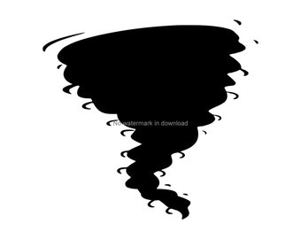 Tornado Svg Cutting File, Tornado Svg Clipart Image, Tornado Clipart Svg, Tornado Dxf Clipart