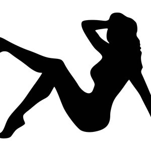 Pin Up Svg Pinup Girl Svg Pinup Silhouette, Vector Lady Png Dxf Svg File Decal Image Cnc Laser Cutter Clipart Vector Vinyl Clip Art