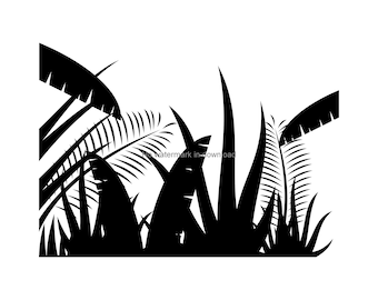 Jungle Svg Cutting File, Jungle Digital Download,Jungle Laser Svg Dxf, Jungle Silhouette cutting Svg, Jungle Vinyl Image File Svg Dxf Png