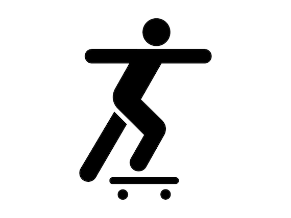 Skateboarding Svg Vector Skateboarding Svg Dxf Png Clipart, Skateboarder  Cut File, Skateboard Clip Art Image File