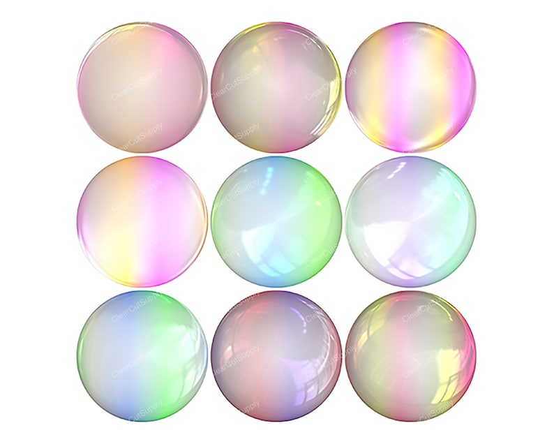 bubble clip art in a grid