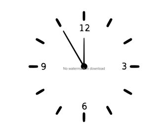 Clock Clipart SVG: Image Cut File (Digital Download)