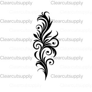 Elegante schwarze Blumenmuster Clipart zum sofortigen Download - Perfekt für Sublimation und künstlerische Projekte