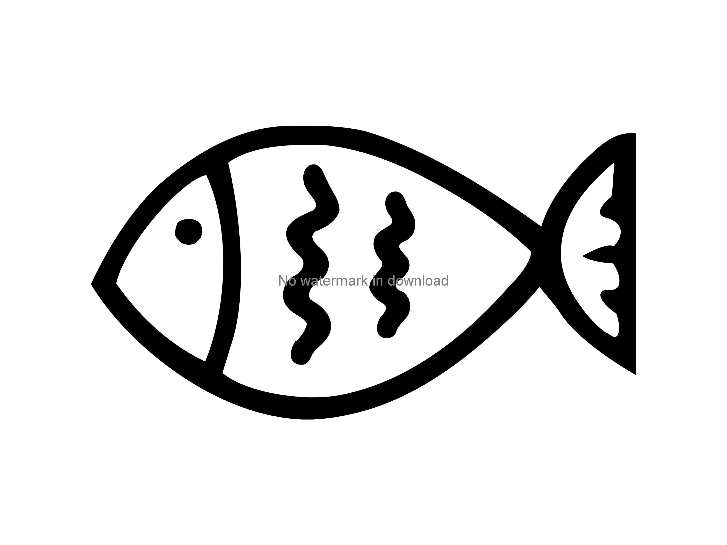 simple fish clip art