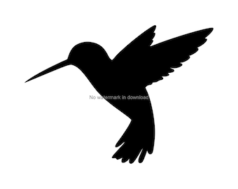 Clipart de colibrí: archivos de corte SVG, PNG y DXF (descarga digital)