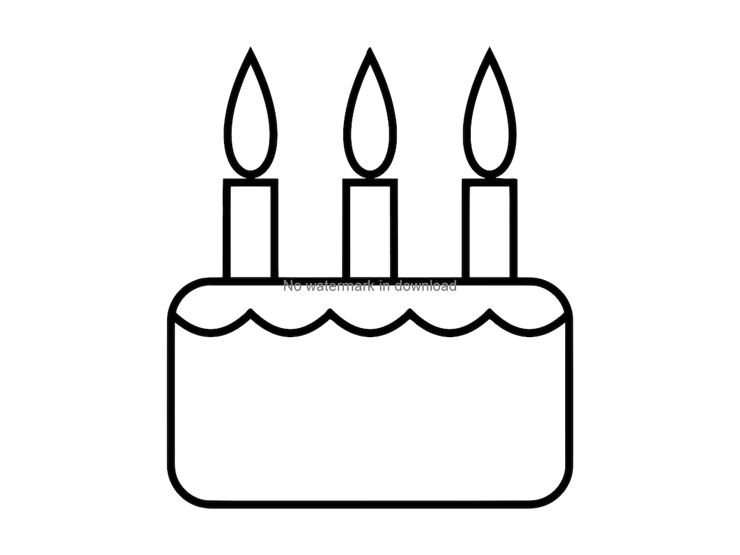 Cake Svg Image, Birthday Cake Clipart Svg, Cake Svg File, Birthday Cake