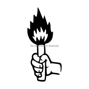 Torch SVG Clipart: Cutting, Engraving, T-Shirt Design (Digital Download)