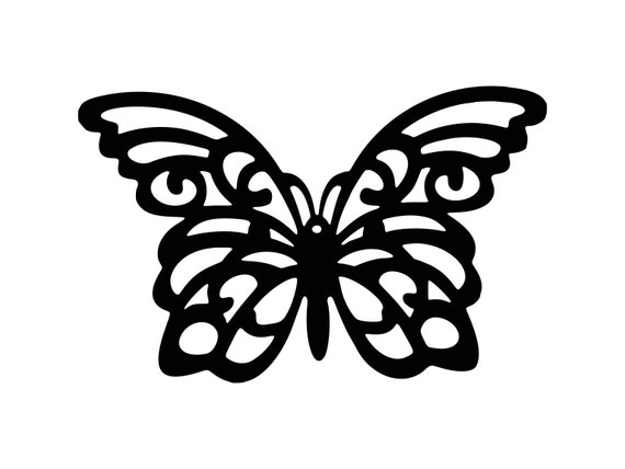 Download Butterfly Svg Lace Butterfly Svg swirl Silhouette Cutting ...